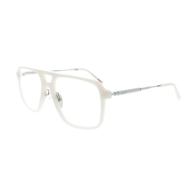 Diff Vdflke 560whi White Rectangle Mens Optical Frames